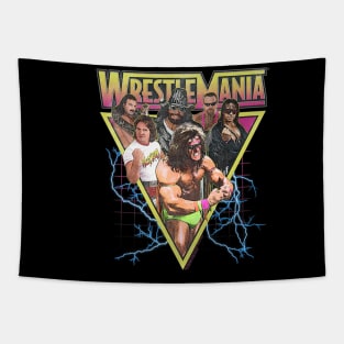 Group Shot Vintage Wrestlemania Tapestry