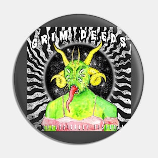 Grim Deeds "Psychologically Displaced" album cover Pin