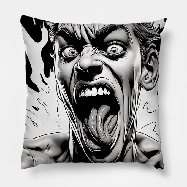 Hallucinated man Pillow by Marccelus