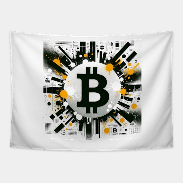 Crypto Boom: The Bitcoin Explosion Tapestry by heartyARTworks