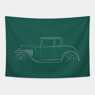 1930 Ford Model A - profile stencil, white Tapestry