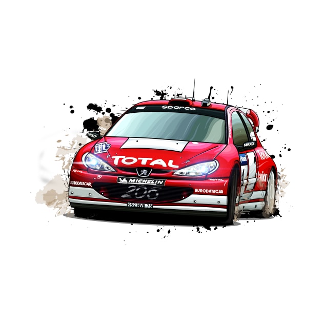 Marcus Gronholm's Peugeot 206 WRC by Mario Ramos Rally Art