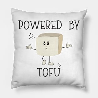 Powered By Tofu - Funny Food Pillow