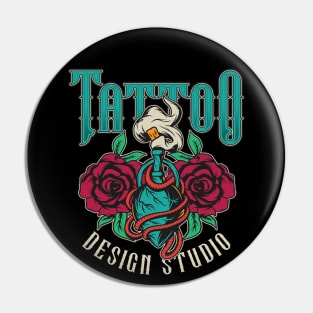 Tattoo Design Studio Pin