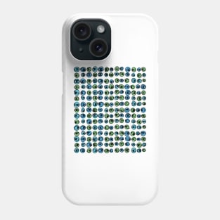 Green Blue Eyes Modern Decorative Abstract Mosaic Dots Pattern Phone Case