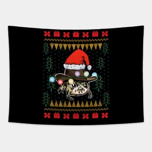 Howdy Rain Frog Ugly Christmas Sweater Tapestry