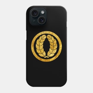 Nakagawa Mon Japanese samurai clan in faux gold Phone Case