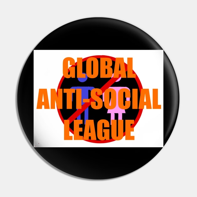 Anti social league Pin by Wyrd Merch