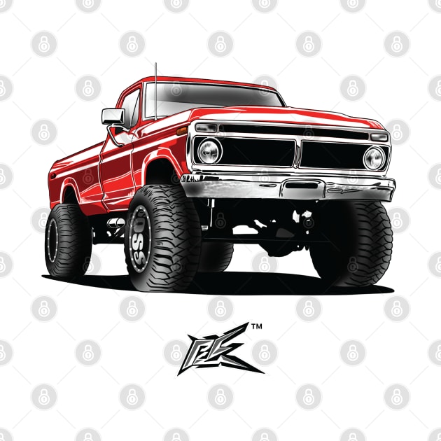 ford f250 obs truck red by naquash