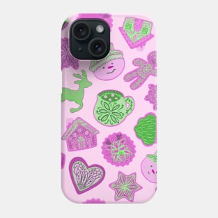 Pink Christmas Ginger cookies Phone Case