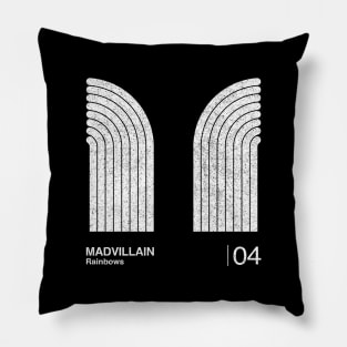 MADVILLAIN Rainbows / Minimalist Graphic Design Fan Artwork Tribute Pillow