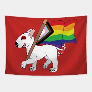 Rainbow Pride Dog Team Member Tapestry