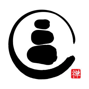 Zen Enso Circle and Zen stones T-Shirt