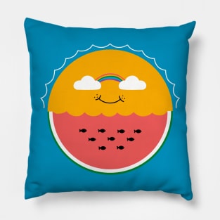 Sun and watermelon Pillow