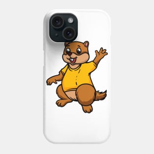 Cute Anthropomorphic Human-like Cartoon Character Marmot in Clothes Phone Case