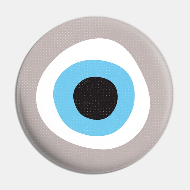 Evil Eye Symbol Warm Grey Pin by Inogitna Designs