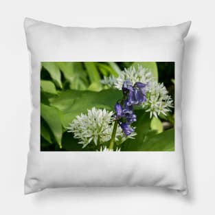English Wild Flowers - Bluebell and Wild Garlic Pillow