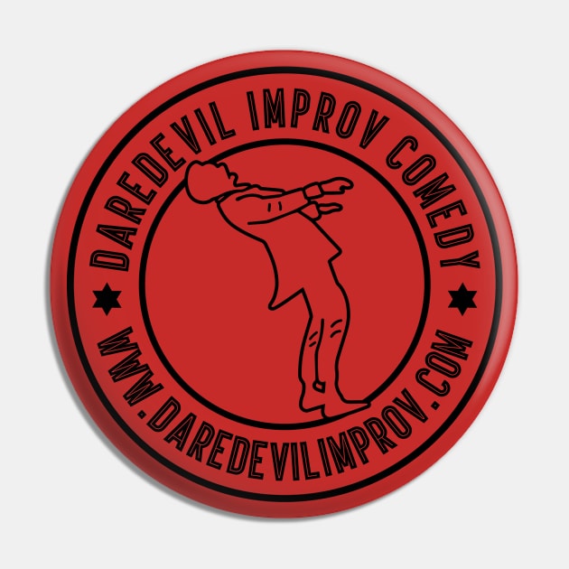 DareDevil Logo Black Pin by DareDevil Improv