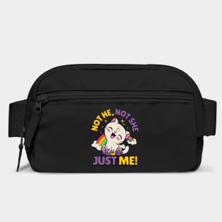 Gender Fluidity Not He Not She Just Me Non-Binary Pride Kitten Bag
