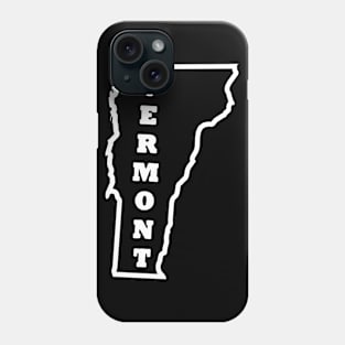 Vermont Outline Text Phone Case