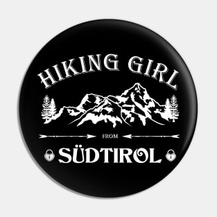 Hiking Girl Wandern Südtirol Italien Pin