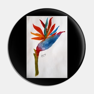 Bird of Paradise Painting Pin