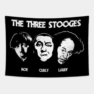 They are the amazing Three Stooges. Moe, Curly and Larry. Tapestry