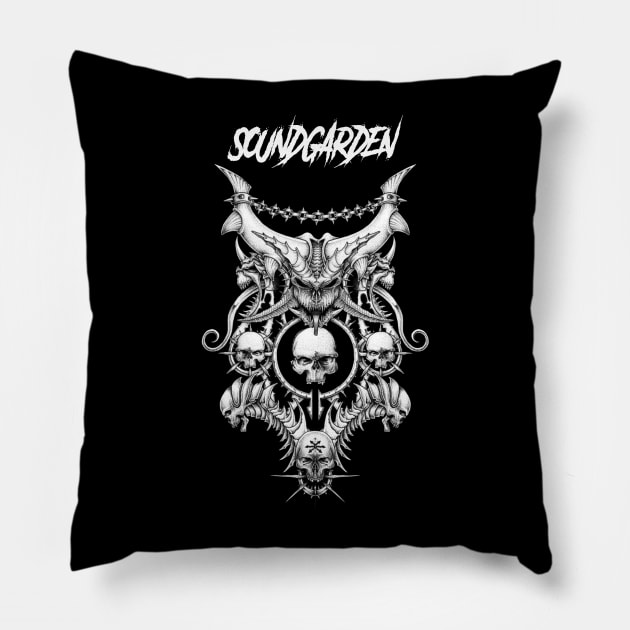 SOUND GARDEN BAND Pillow by Angelic Cyberpunk