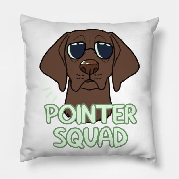 POINTER SQUAD (solid liver) Pillow by mexicanine