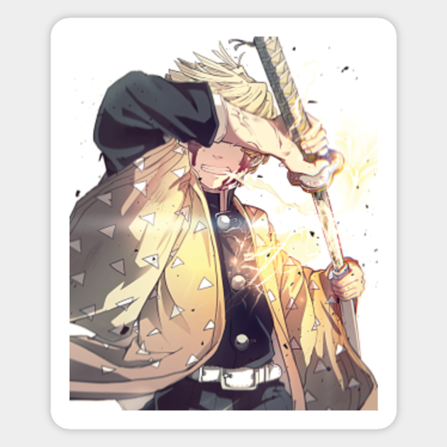 Kimetsu No Yaiba Cool Zenitsu Kimetsu No Yaiba Demon Slayer Sticker Teepublic