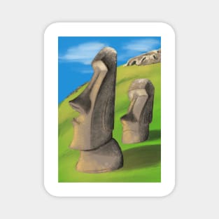 Moai statues Magnet