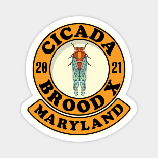 Cicada 2021 Brood X Maryland MD Magnet