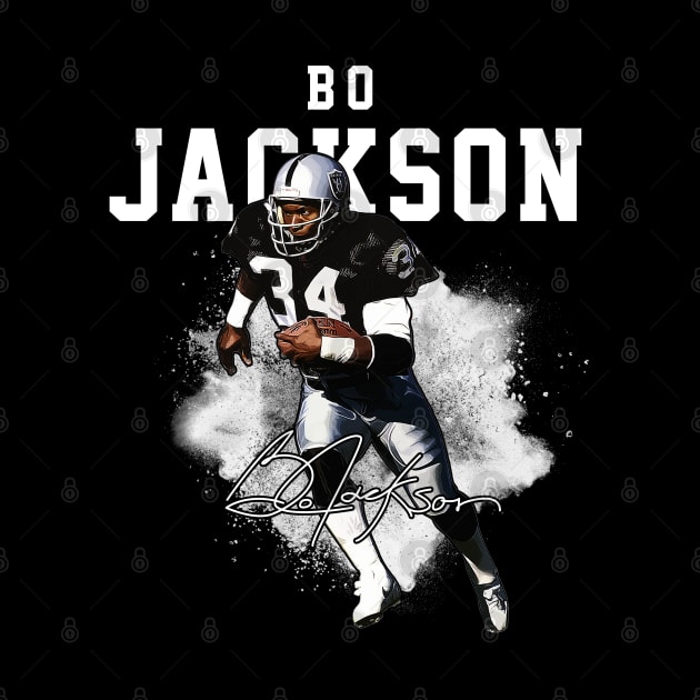 Bo Jackson Bo Knows Signature Vintage Legend Baseball Football Bootleg Rap Graphic Style by Koch Sean