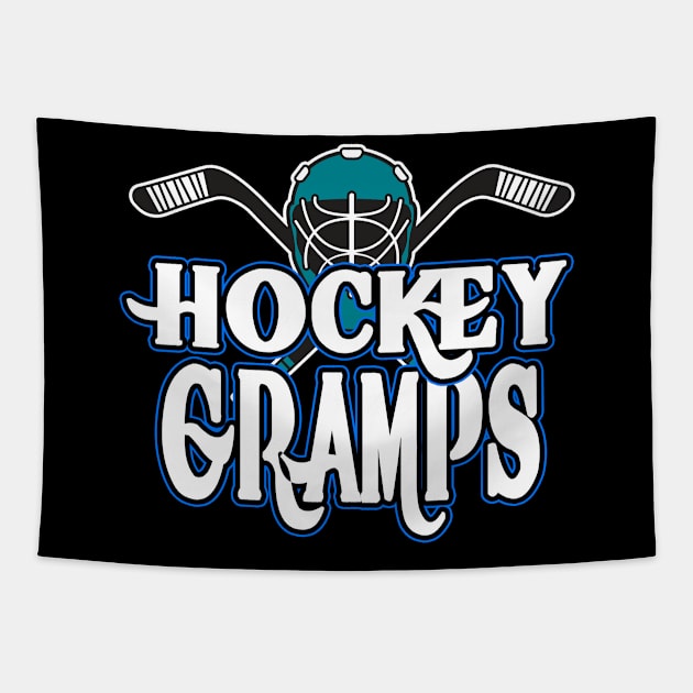 Hockey Dad Kids Hockey Father League Championship T Shirt - GRAMPS Tapestry by finchandrewf