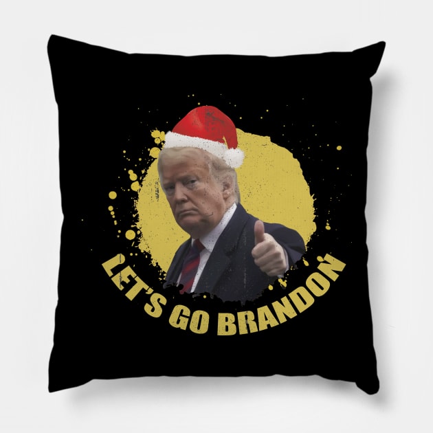 lets go brandon christmas trump Pillow by Claessens_art