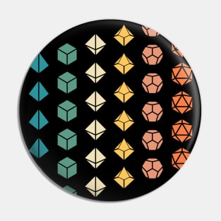 Retro Polyhedral Dice Set Pin