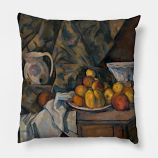 Still Life with Apples and Peaches by Paul Cezanne Pillow