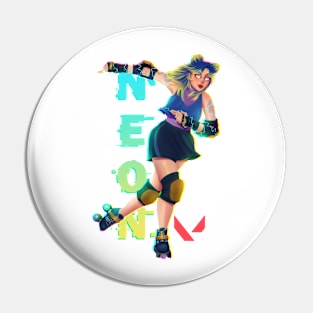 Neon Valorant Rollerblade Pin