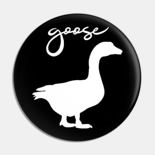 funny white goose Pin