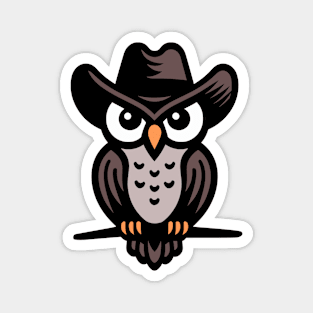 Cowboy Owl Magnet