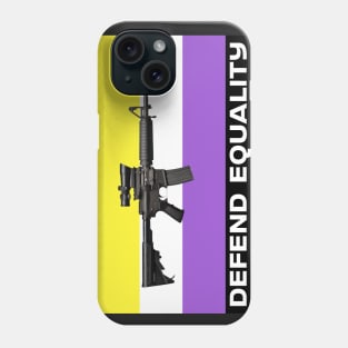 Defend Equality (Non Binary Flag)| First Amendment| Cool and Cute Stickers| T-Shirts Phone Case