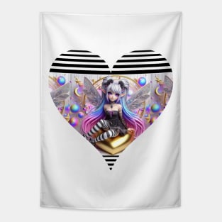 Goth Fairy Panda Girl Tapestry