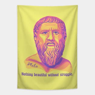 Plato Portrait and Quote Tapestry