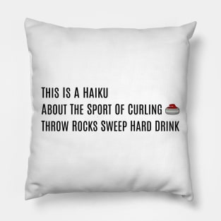 Curling Haiku Pillow