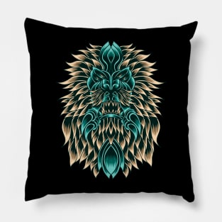 Artwork Illustration Four Eyed Lion Monster Pillow