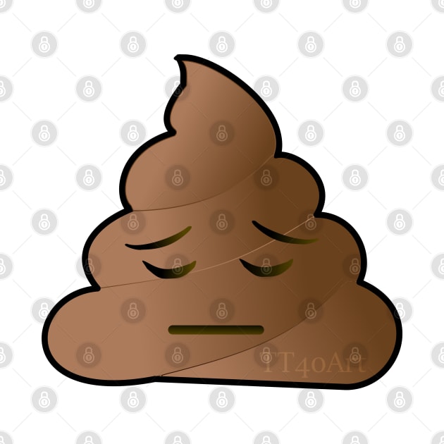 Pensive Poop Emoji by TT40Art