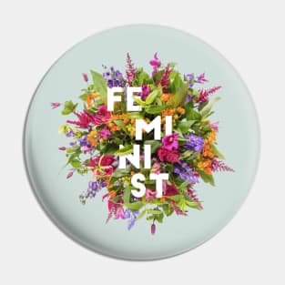 Floral Feminist Pin
