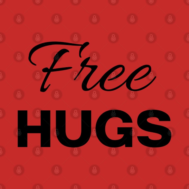 Free Hugs - dark design by Jane Winter