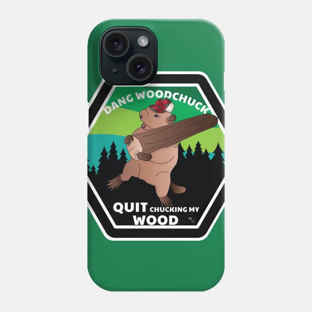 Dang Woodchuck, Quit Chucking my Wood Phone Case by AltTabStudio