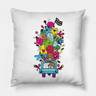 back to school doodle Pillow